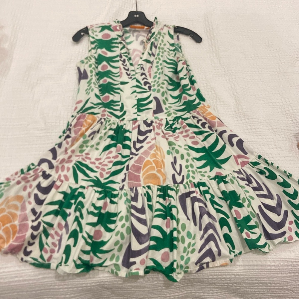 Oliphant Yoke Dress Grenadine White Size Small